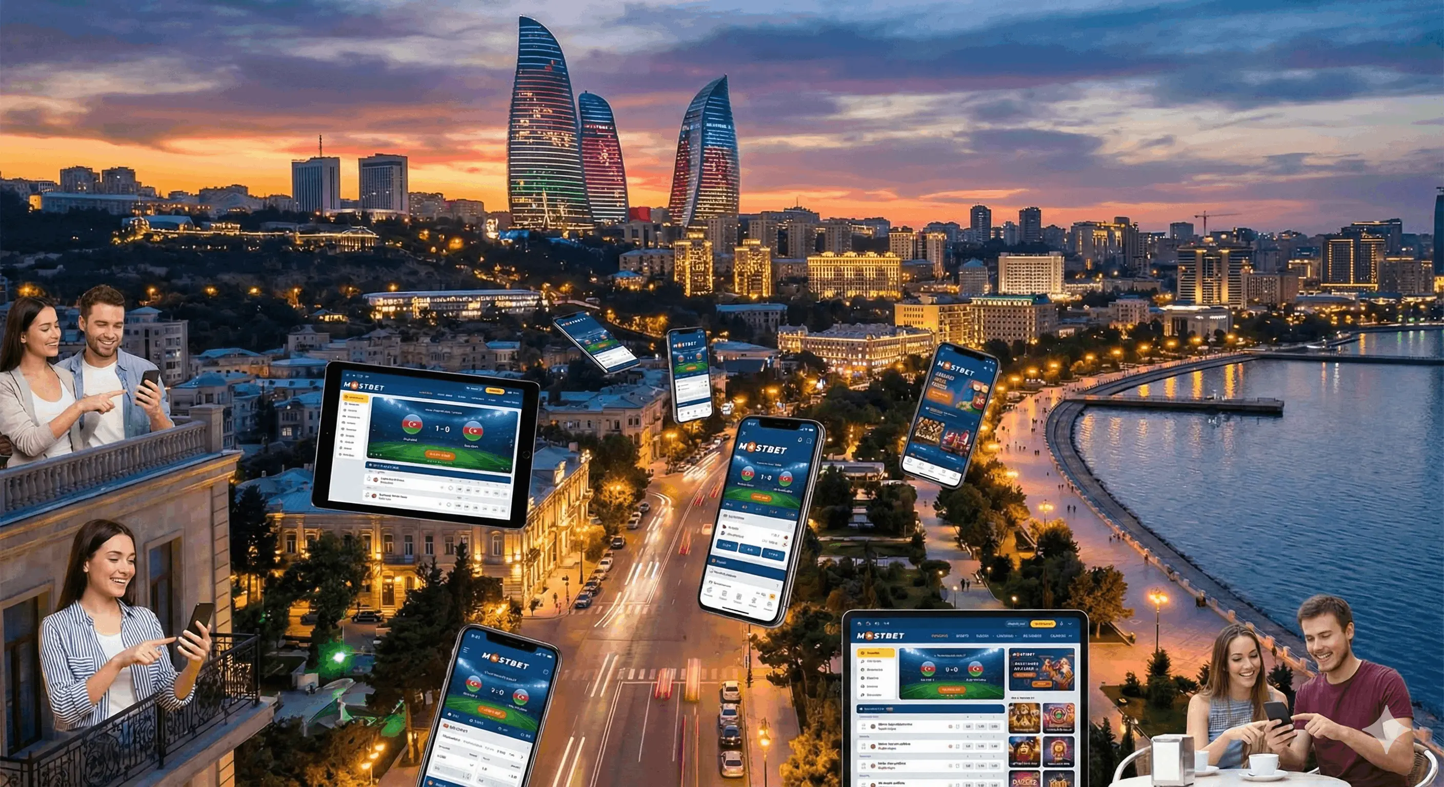 Bakıda Mostbet Azerbaijan platformasından istifadə edən azərbaycanlı istifadəçilər